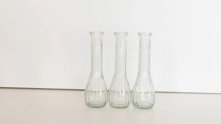 $2.00-  Striped Glass Vase