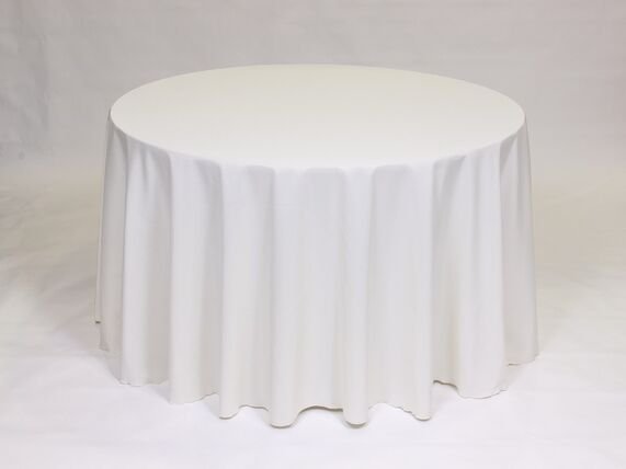 $16.00- 108" Ivory Polyester round Linen