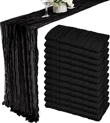 $10.00 - Cheesecloth Runner - Black