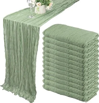 $10.00 - Cheesecloth Runner -Sage Green