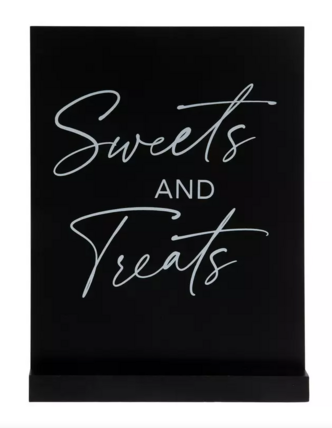 $5.00- Black Sweet Treats Sign 