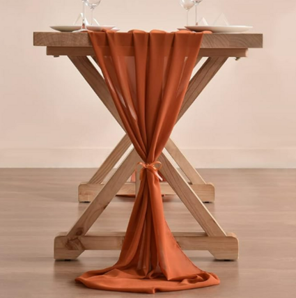 $10.00 - Chiffon Runner - Terracotta