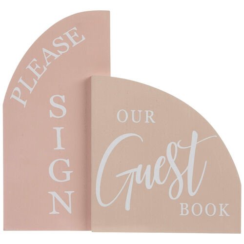$10.00- Pink Boho Chic Arched Guestbook Sign