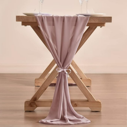 $10.00 - Chiffon Runner - Dusty Rose