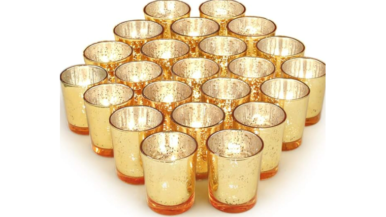$0.75-  Gold  Votive Holder 