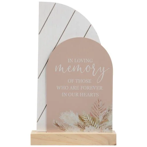 $20.00- Pink Boho Chic Arched Memory Sign