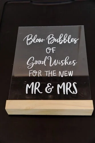 $10.00  - Acrylic Bubbles Sign 