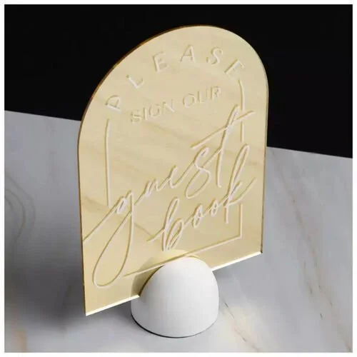 $10.00- Gold Mirror Guest book Sign