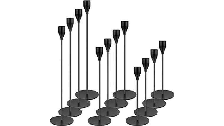 $3.00-  9" Black Tapered Candlestick holder