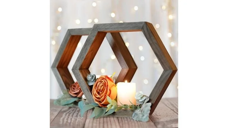$10.00 - 12" Wood Hexagon 