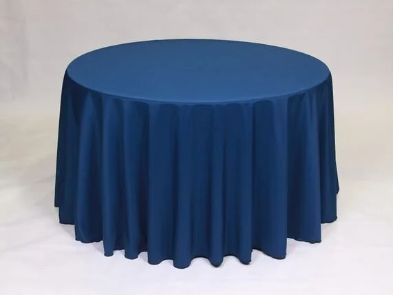 $16.00- 108" Navy Polyester round Linen