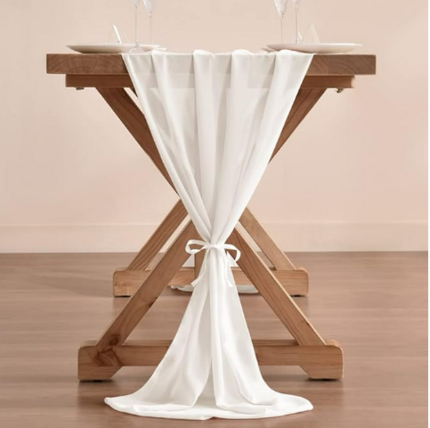 $10.00 - Chiffon Runner -Ivory