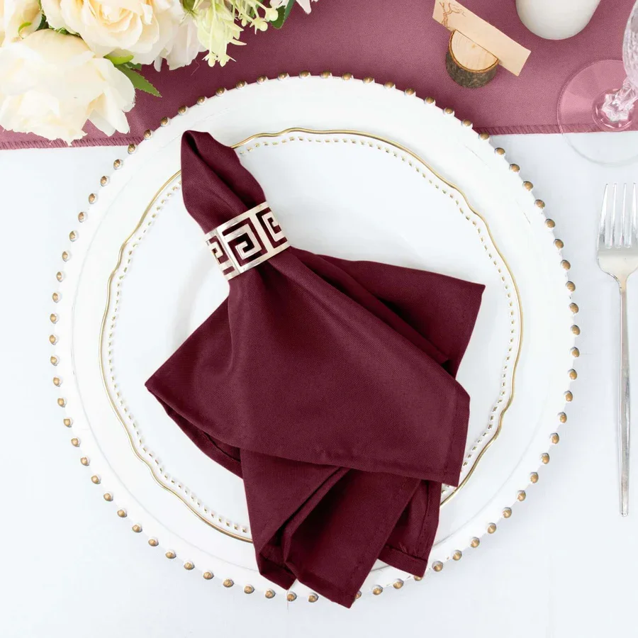 $1.00 -20" x 20" Napkin- Burgundy