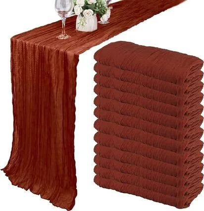 $10.00 - Cheesecloth Runner - Terracotta 