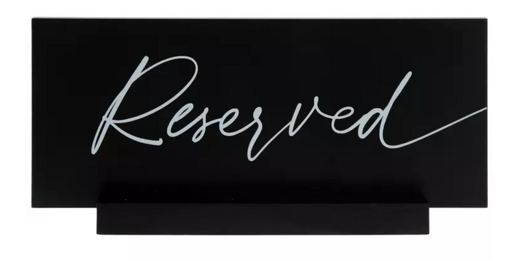 $5.00- Reserved Sign 