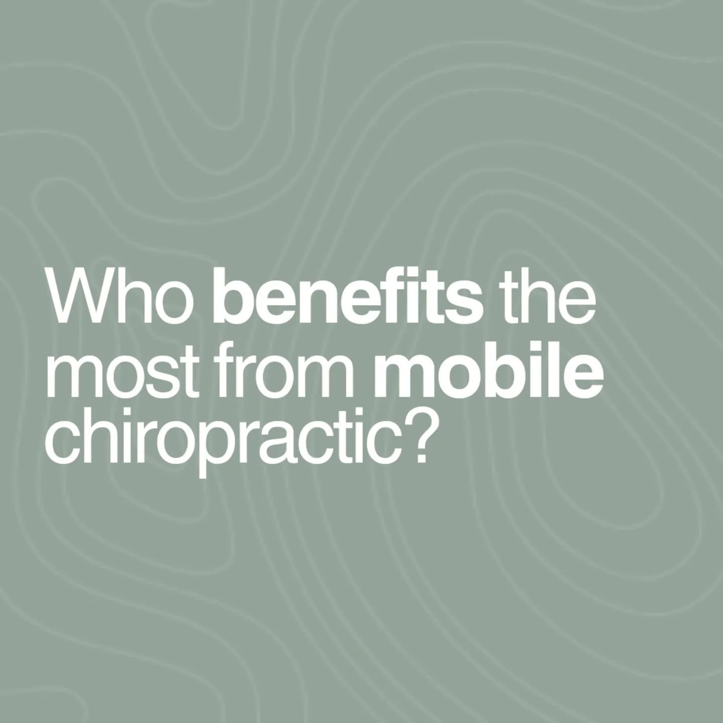 ⛰️ Mobile Chiropractic can be a game changer ⛰️

Especially if you have a young family or don't have convenient access to transportation. 

#yycmobilechiro 
#MobileChiro 
#yyc