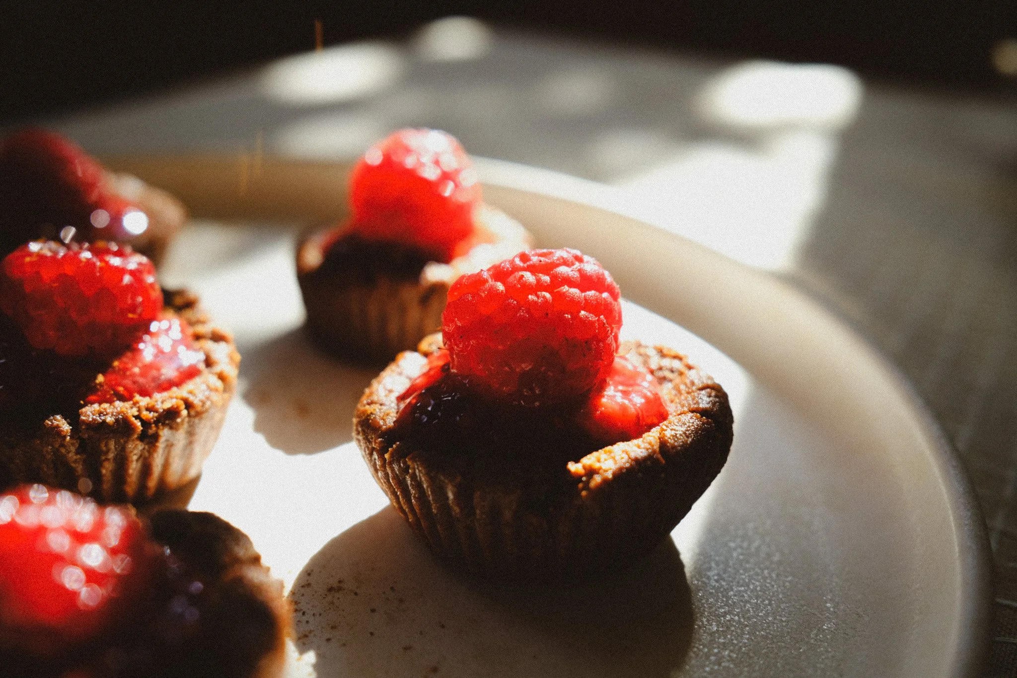 Healthy Raspberry Date Tarts