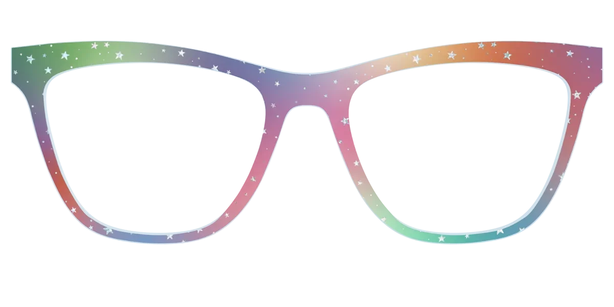 “The Harper” The Rainbow Holographic Celestial Top Frame