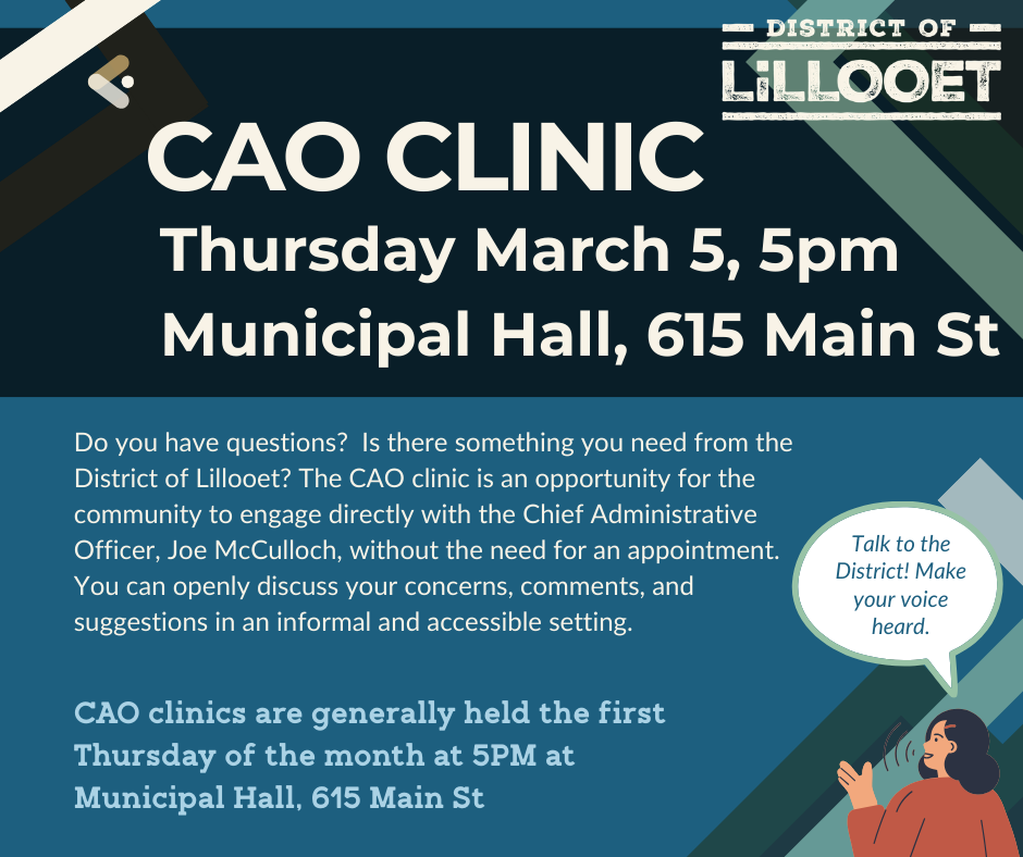 Reminder: CAO Clinic - Thursday, March 5, 5pm