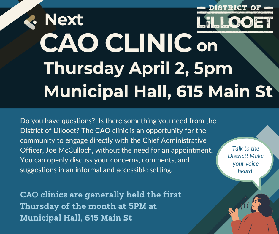 Reminder: CAO Clinic - Thursday, April 2, 2026