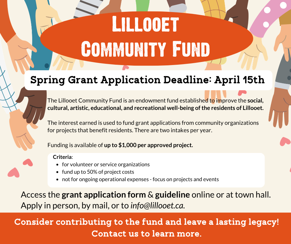 Spring Intake - Lillooet Community Fund Applications