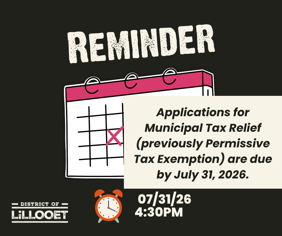 Applications for Municipal Tax Relief Due July 31, 2026
