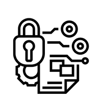 Secure and encrypted platforms icon