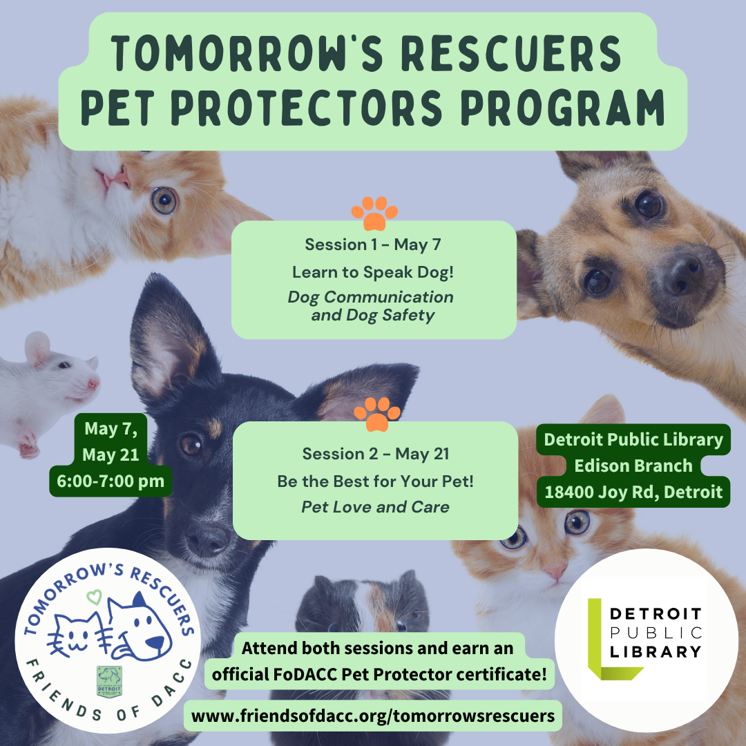Tomorrow's Rescuers Pet Protectors Program for Kids — Friends of ...