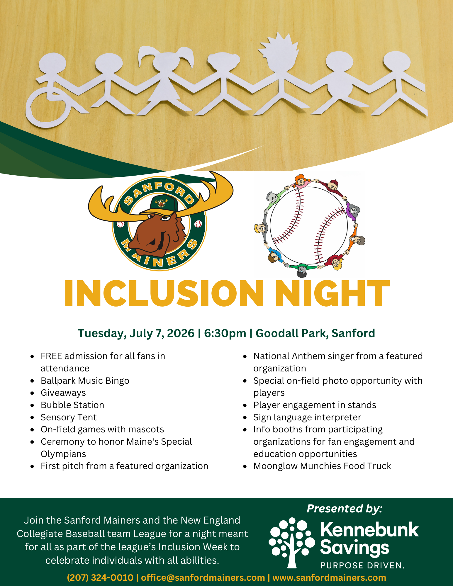 Inclusion Night at Sanford Mainers