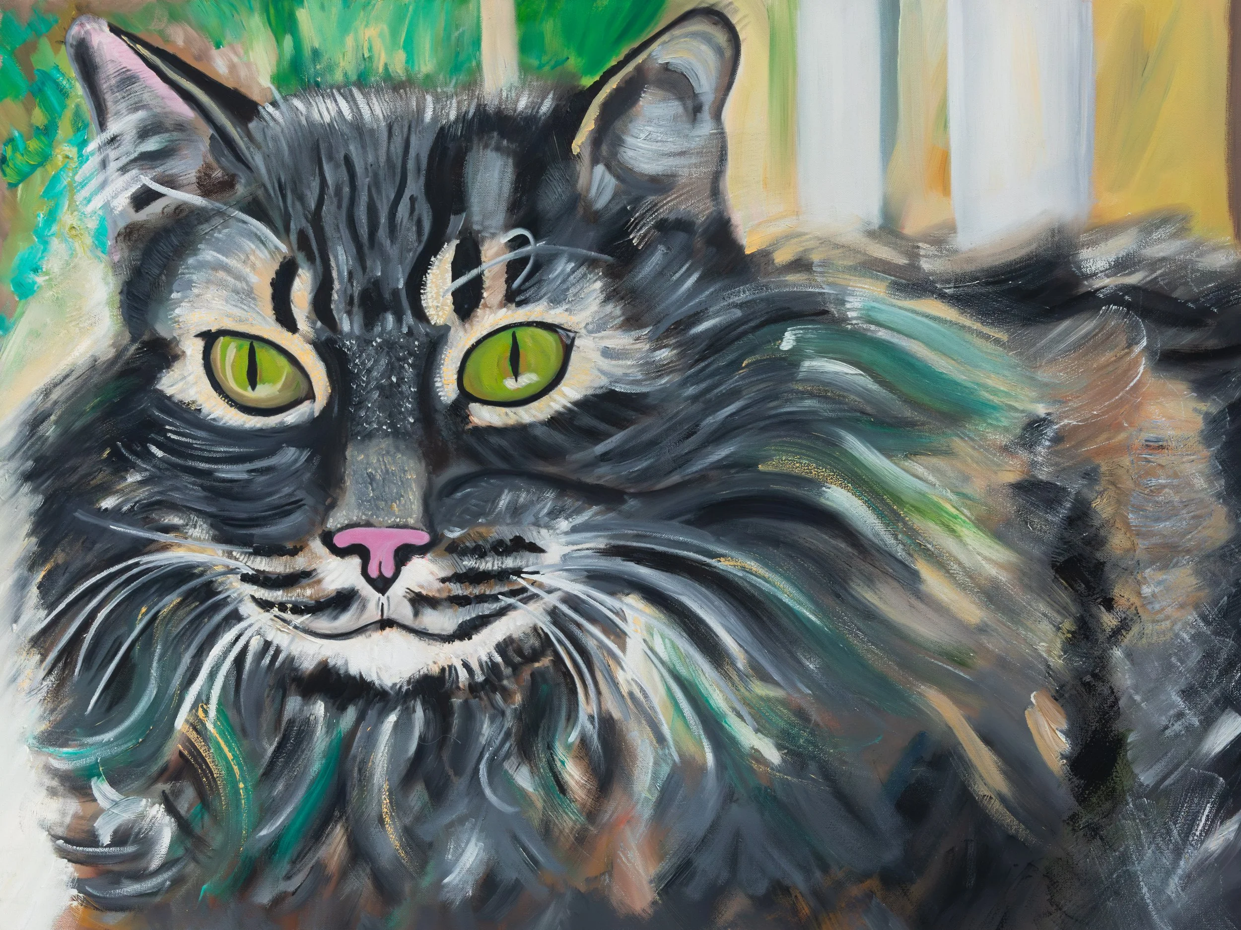 Jack the Cat, oil on canvas, 30 x 40 x 1.5 Inches