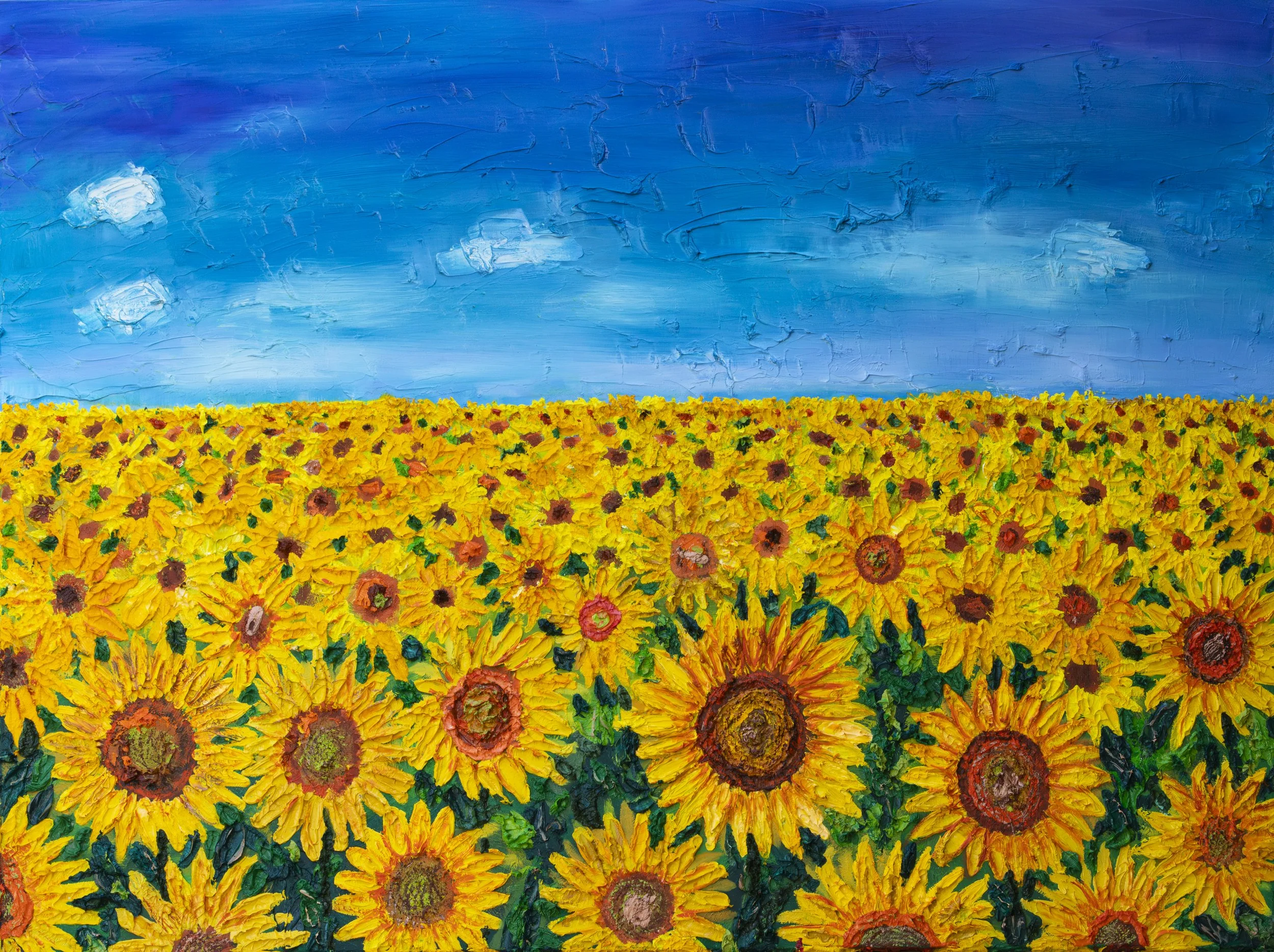 My Sunflowers, oil on canvas, 36 x 48 x 1.5 Inches