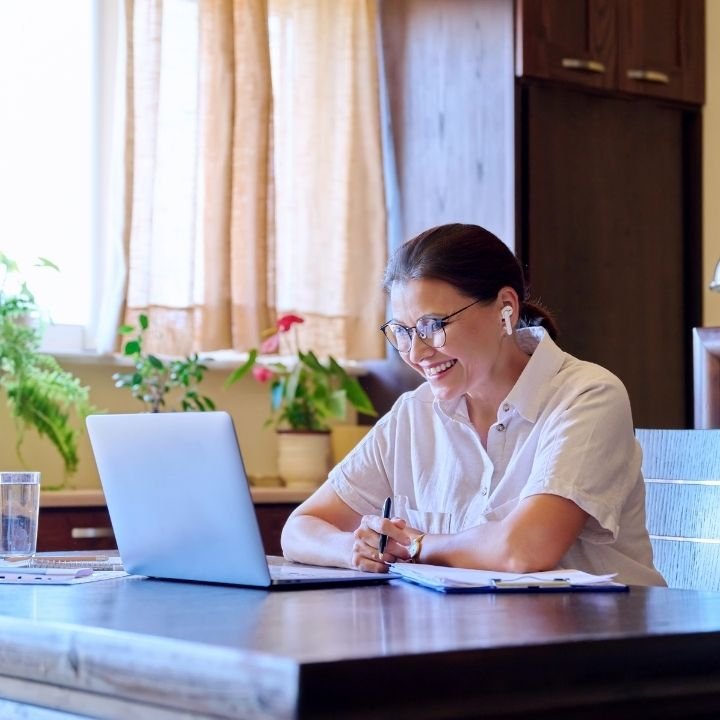 Psychologist conducting a virtual consultation for an adult autism assessment.