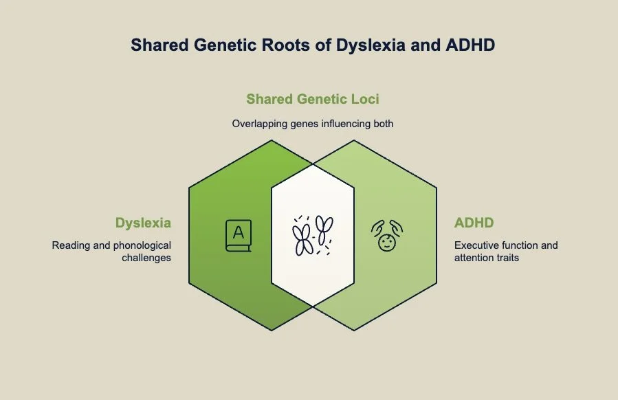 Genetic Overlap and Neurodevelopmental  infographic.