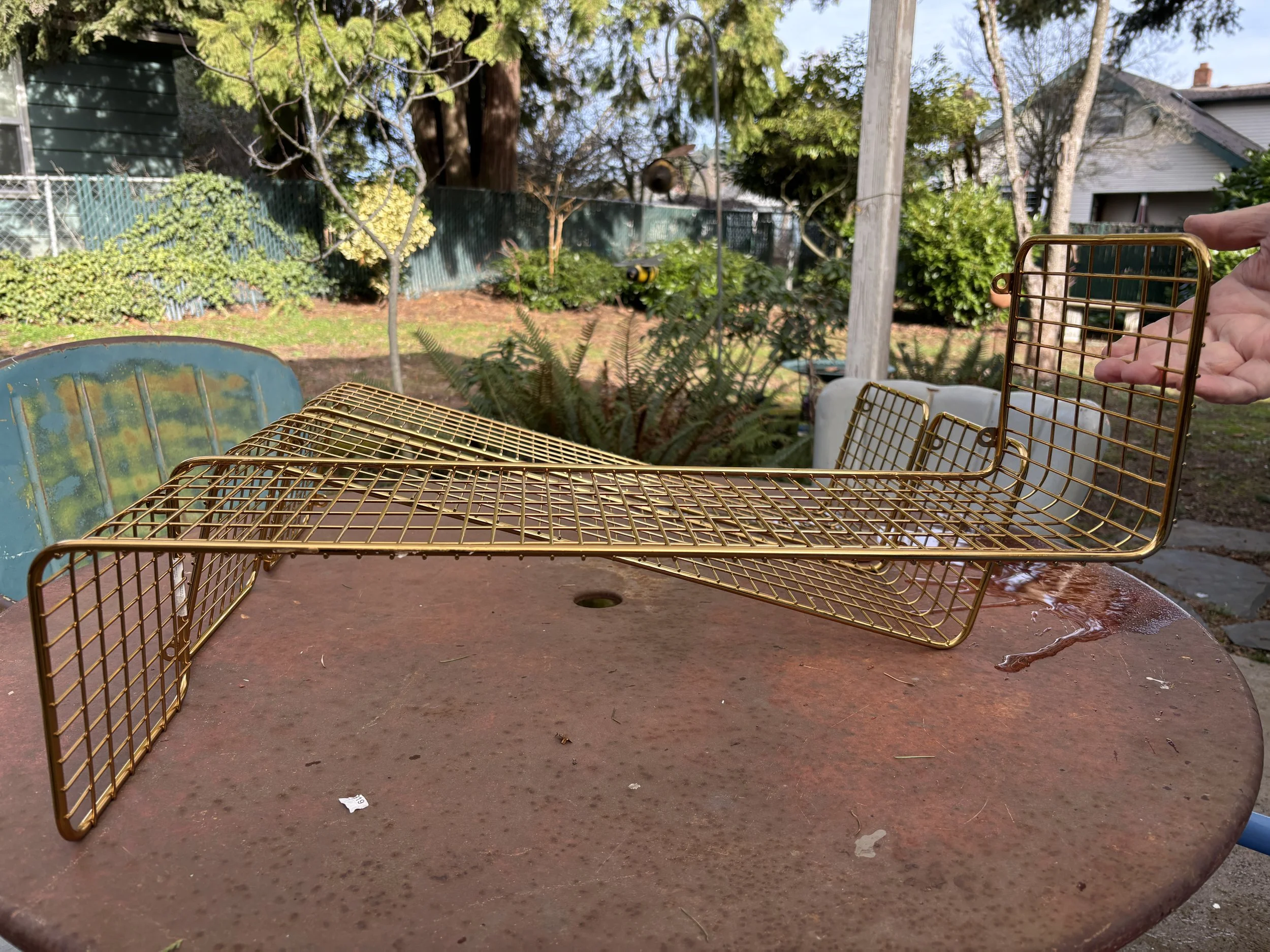 3 Gold Metal "Z" Shelves Set	$30.00 (ST78)