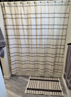 Shower Curtain & 2 Match Floor Mats $30 (ST55)