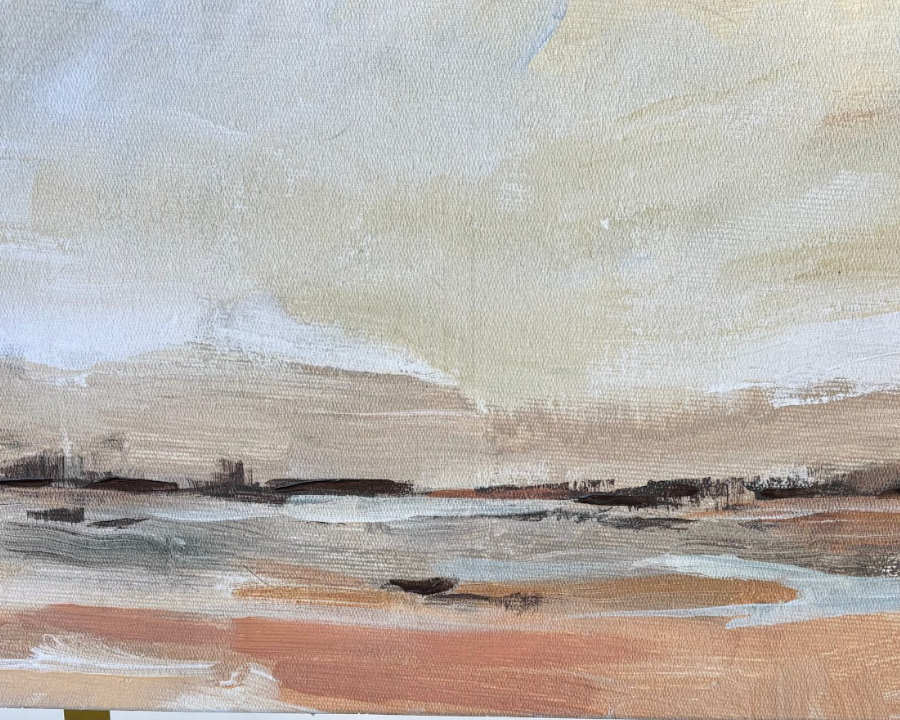 25"x31" threshold new wood framed landscape print $40 (ST73)