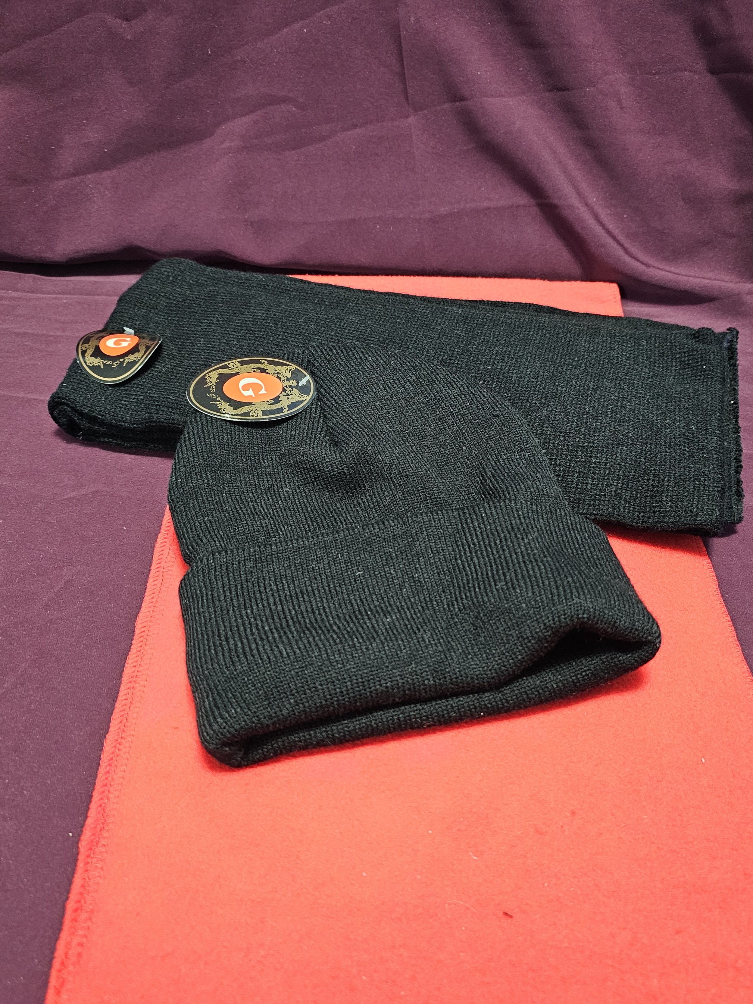 Classic Warm Winter Knit Scarf & Cap Set