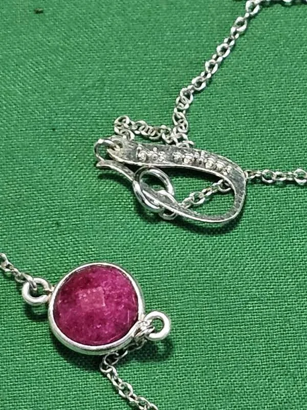 Vintage Ruby Stone Pendant necklace