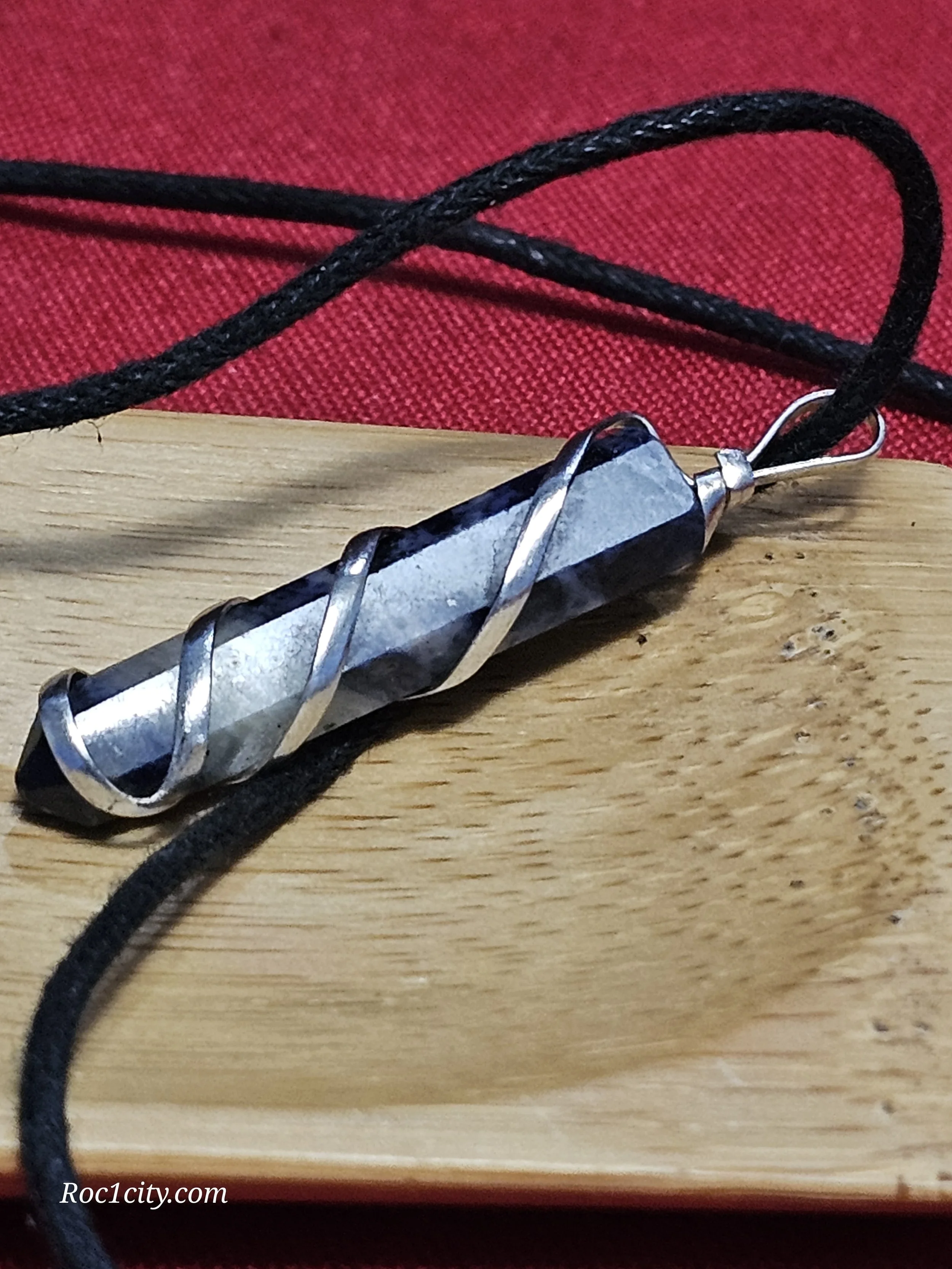 Natural sodalite crystal Necklace