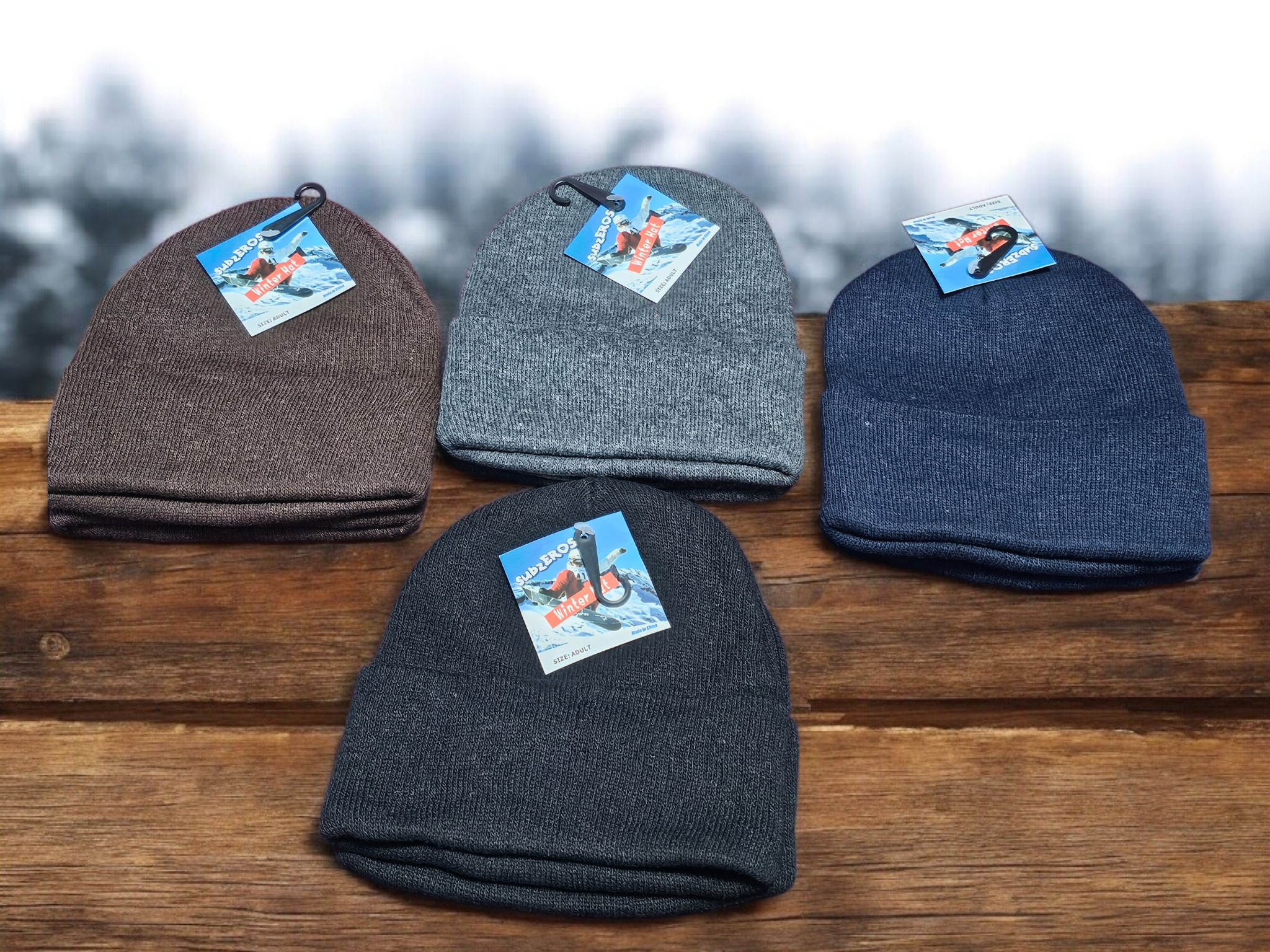 Knitted wool  subzeros cuff beanies