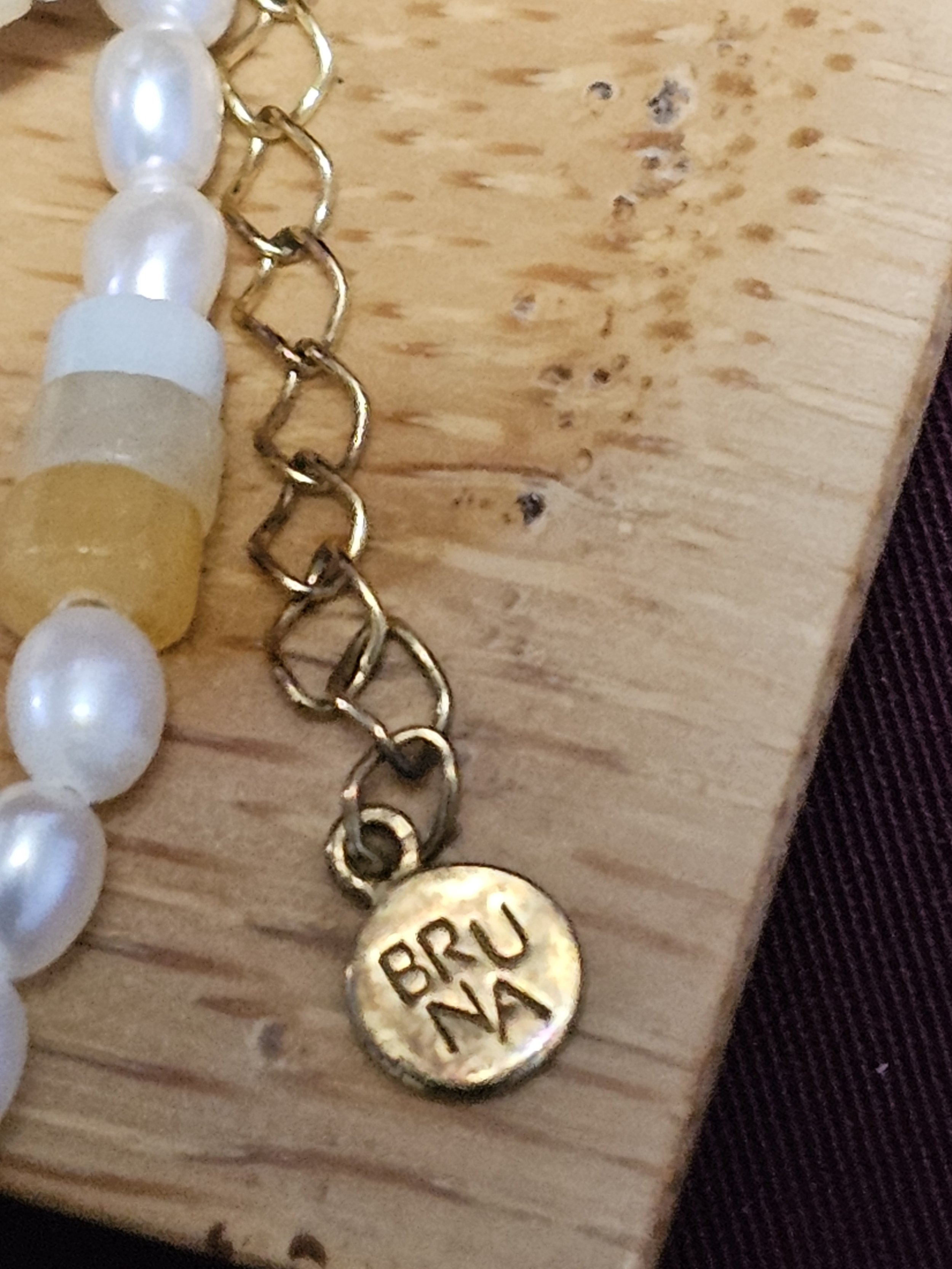 Bruna Signed Mare Pearl Necklace