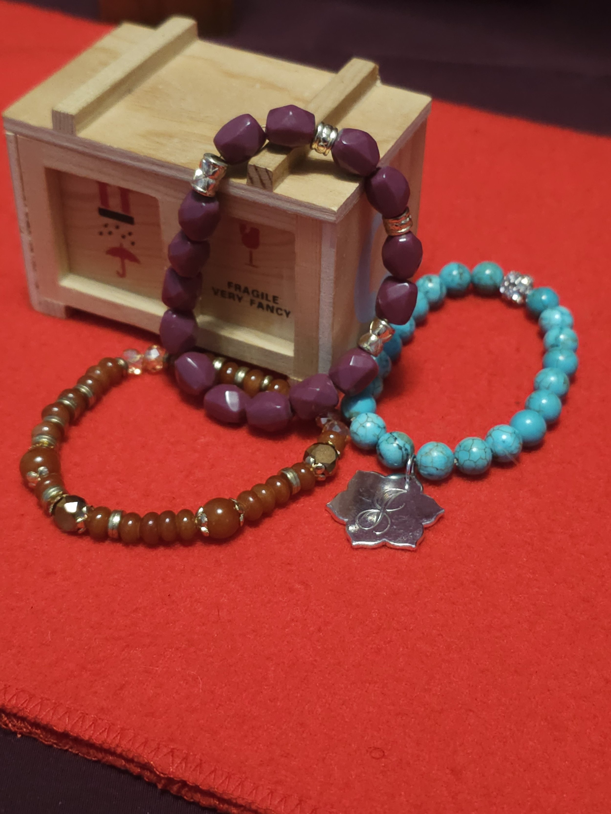 Vintage Bracelets  - 3 Piece Stretch   Set