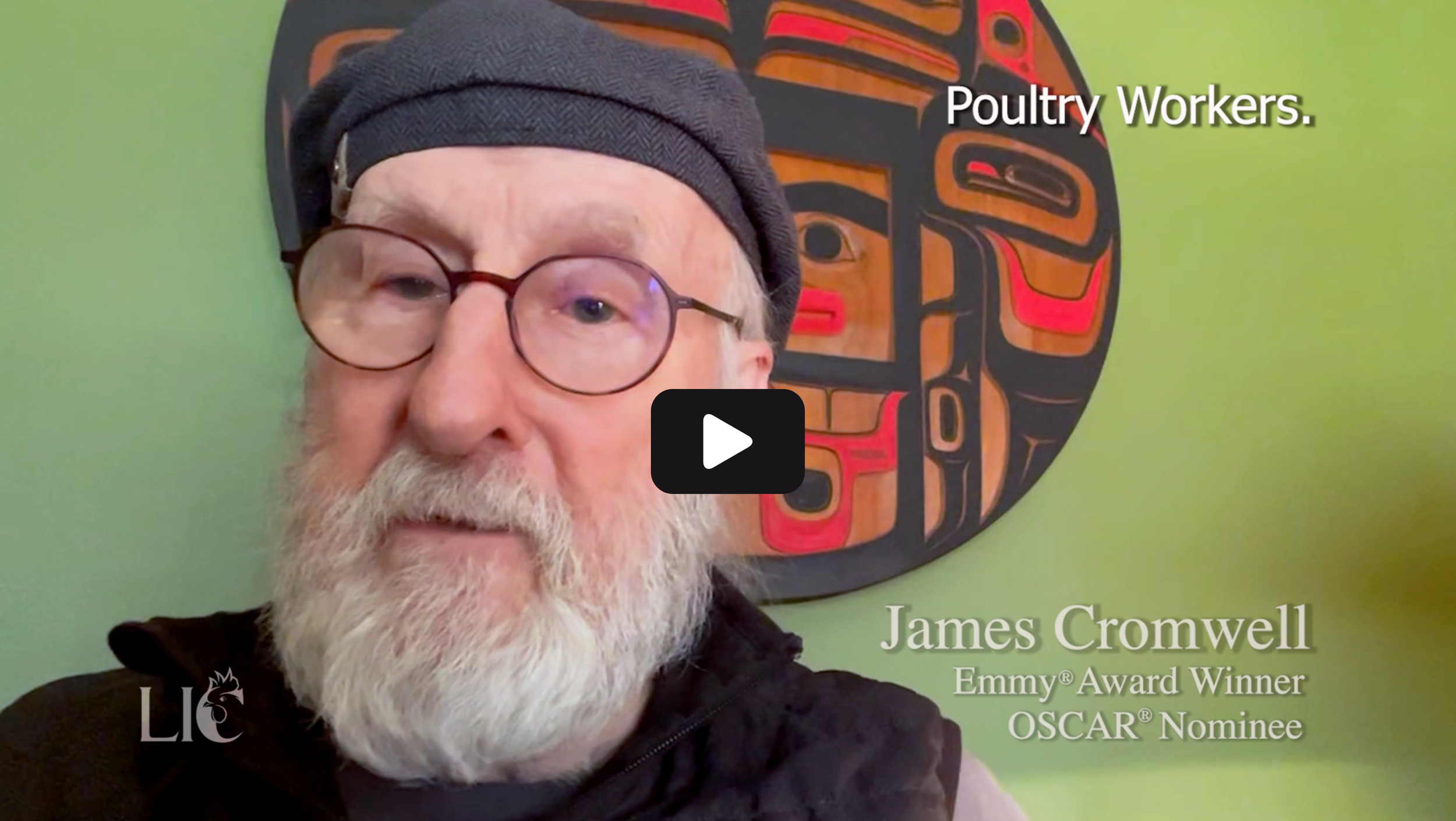 Hollywood “Farmer” James Cromwell and Real-Life Farmer Craig Watts Ask Poultry Workers to Blow Whistle in New PSA.
