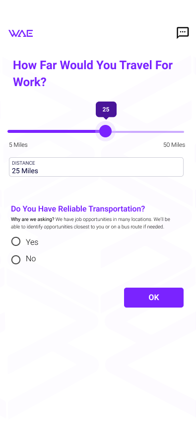 Set distance preference