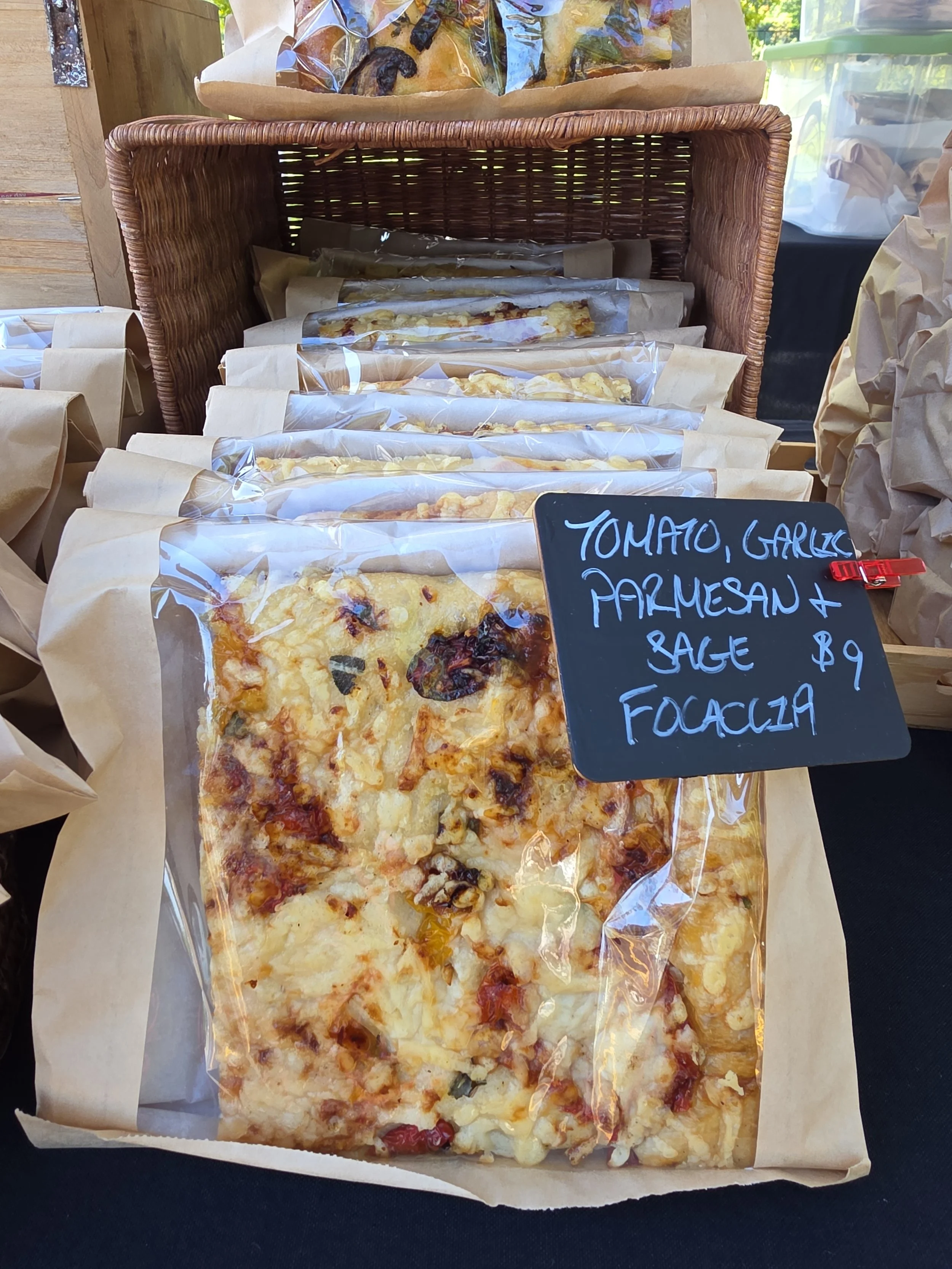 Tomato, Garlic, Parmesan, & Sage Focaccia