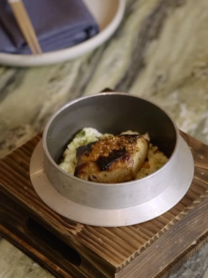 Meet the dish everyone ends up talking about.

Kamameshi Rice: the traditional Japanese &ldquo;kettle rice&rdquo; (the literal translation of Kama + Mesh) cooked and served in its iron pot. Ours comes loaded with black cod, spanner crab, ikura, nori 