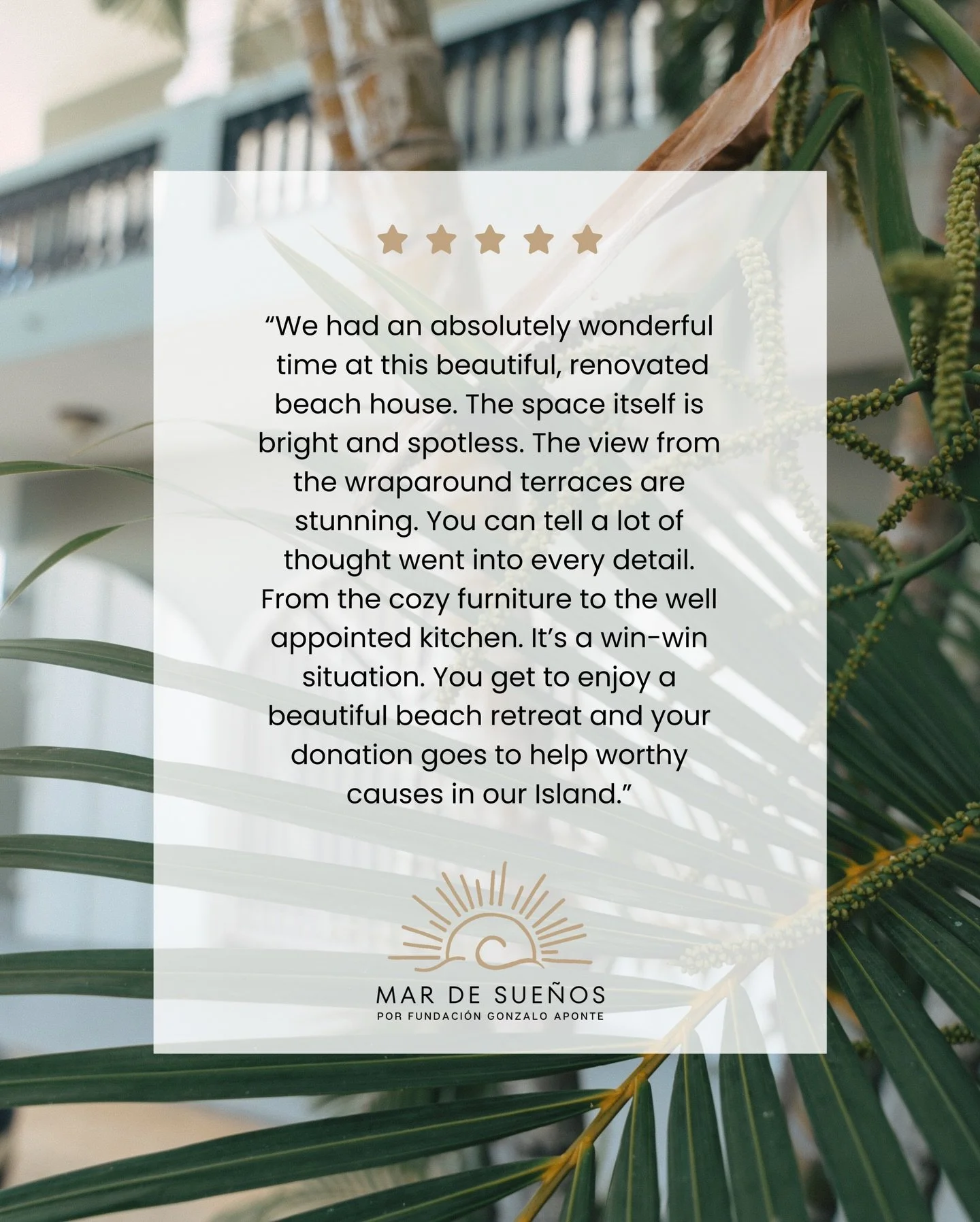 Every ounce of love we receive from our guests and supporters is poured right back into the space and our community 🫶 Thank you for supporting Mar de Sue&ntilde;os by Fundaci&oacute;n Gonzalo Aponte!

DM us or visit mardesuenospr.org to book your st