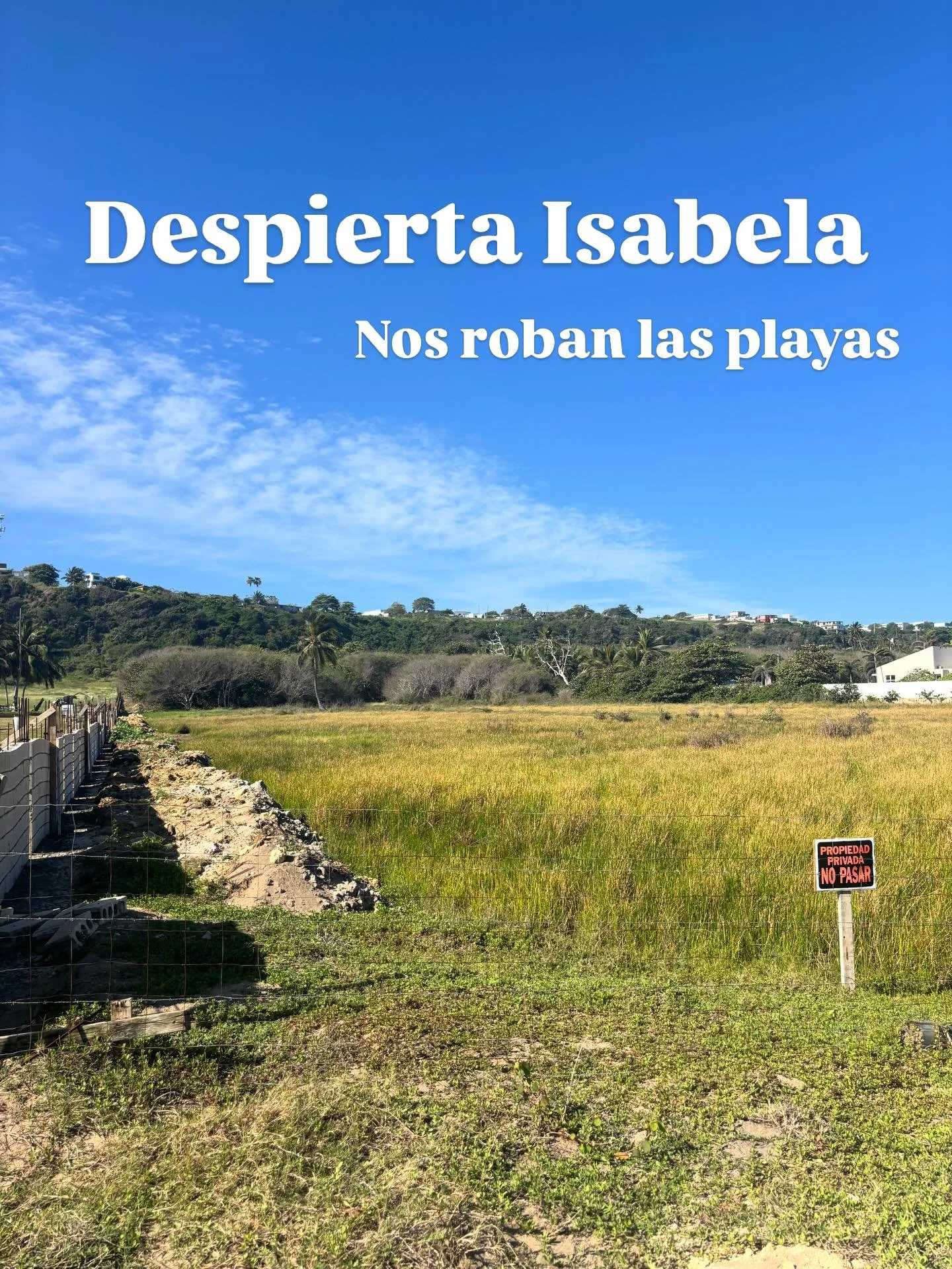 Estamos en contra del proyecto detr&aacute;s de Pocita de la Princesa, donde se est&aacute;n robando nuestros recursos naturales - la arena de nuestras dunas - para intentar llenar un humedal que ya se est&aacute; comiendo la construcci&oacute;n.

HO