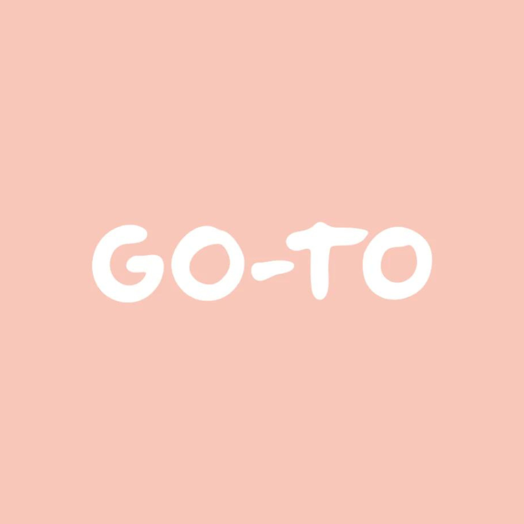 Pink background with white text saying "Go-To".