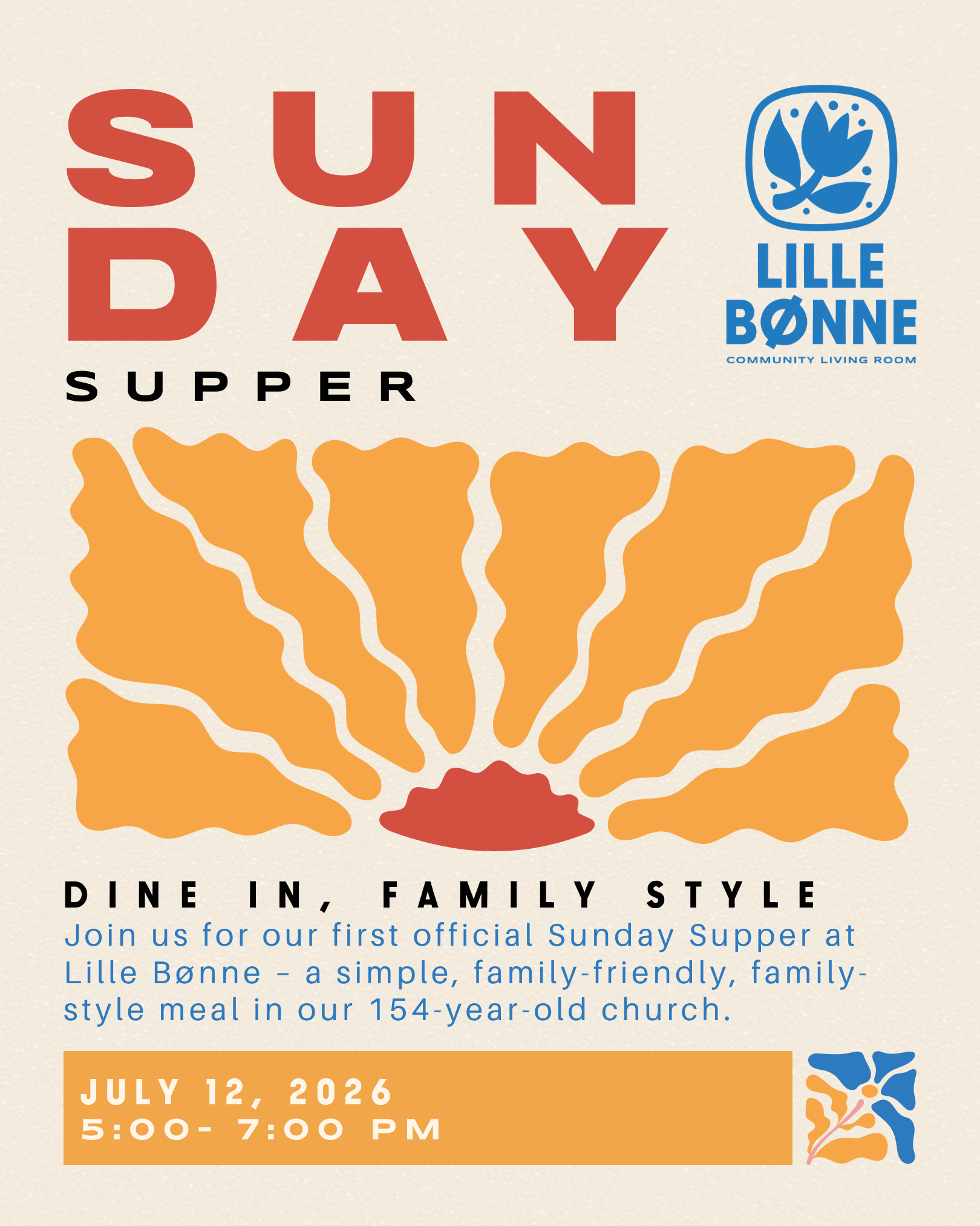 SUNDAY SUPPER: JULY 2026